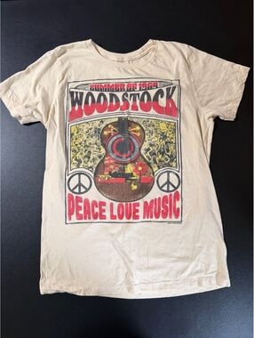 Life Clothing Co. Woodstock Summer of 1969 Graphic T-Shirt Cream Medium